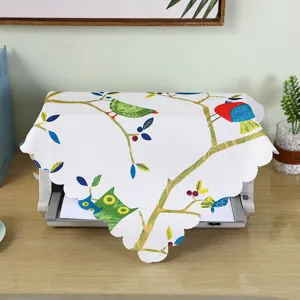 Printed dust cover for printer microwave household appliance fabric protective cover floral design