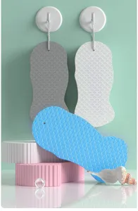 Ergonomischer Badeschwamm mit Fischschuppen-Textur, sanfter Peeling-Körperschwamm für Dusche.