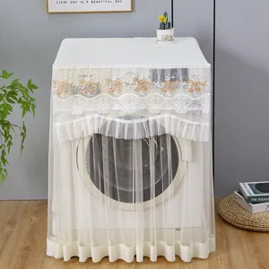 Fundas de encaje para lavadora protector a prueba de polvo para lavadora de carga frontal decoracion.