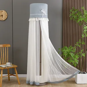 Universal vertical air conditioner cover cylinder dustproof mesh lace home decor