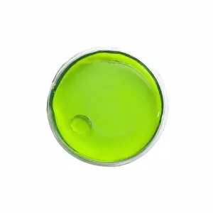 Round green reusable gel hand warmer portable cute cartoon self heating heat pack for winter.
