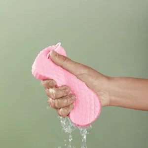Rosa Peeling Badeschwamm fur die Korperreinigung sanftes Schrubbwerkzeug fur die Dusche