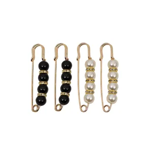 Set di spille di sicurezza con perle e strass per stringere la cintura e fissare i vestiti