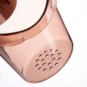 Tazza di drenaggio rosa trasparente di ricambio per supporto per spazzolino da denti a parete.
