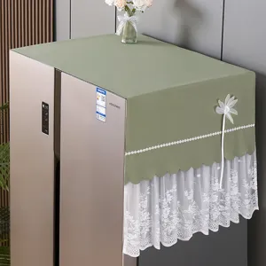 Kühlschrank Staubschutz Abdeckung Tuch Mikrowelle Schutzhaube Stoff Spitze Blumendekor