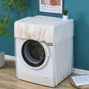Funda para lavadora de encaje malla antipolvo protector de lavadora de carga frontal decoración