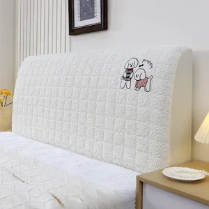 Cartoon Thickened Bed Headboard Cover Universal Soft Pack Wooden Headboard Protection Dust Cover Bed Backrest Cover