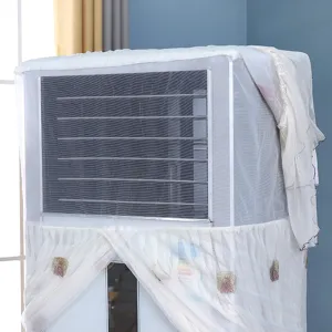 Copertura per condizionatore verticale in pizzo bianco tessuto ricamato protezione stanza.
