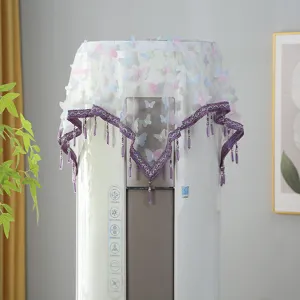 Cubierta antipolvo decorativa para electrodomésticos con mariposas 3d y encaje de perlas.