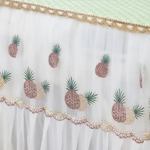 Elegante copertura per lavatrice in pizzo con bellissimo ricamo di ananas e protezione