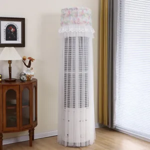 Funda antipolvo para aire acondicionado vertical cilíndrico de encaje de malla