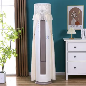Elegante copertura antipolvere per condizionatore verticale in pizzo tenda decorativa AC.