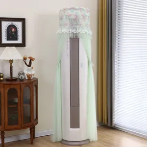 Fundas antipolvo para aire acondicionado cilíndrico de encaje con diseño floral