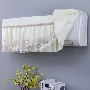 Embossed tulip lace air conditioner dust cover hanging style protective cover detail