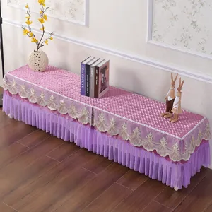 Copertura antipolvere per tv in pizzo viola elegante arredamento per la casa protettore