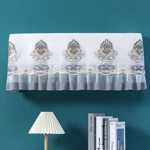 Elegant embroidered hanging air conditioner cover, dustproof protective fabric lace.