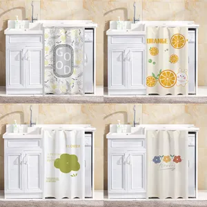 Washing machine dust cover waterproof sunscreen curtain balcony storage cabinet curtain.