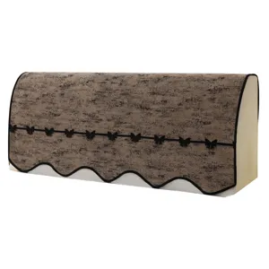 Funda para cabecera de cama de chenilla antipolvo con decoracion de mariposas para dormitorio