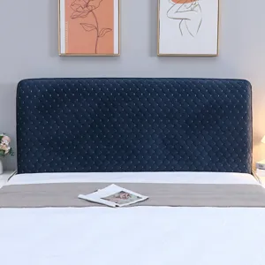 Fodera trapuntata blu scuro per testata letto, morbida spessa imbottita anti-collisione totale.