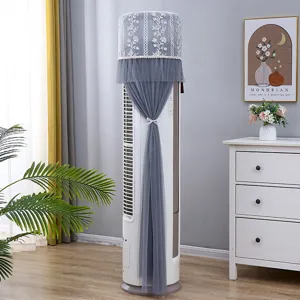 Cylindrical tower air conditioner dust cover lace embroidery elegant living room home decor