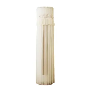Cubierta para aire acondicionado de torre cilíndrica antipolvo encaje floral vertical