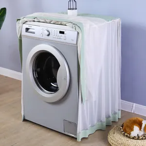 Fundas antipolvo de encaje para lavadora de carga frontal, protector solar 10kg.