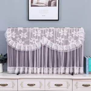 Lace TV dust cover decorative anti-dust protector for 55 inch flat screen television setup