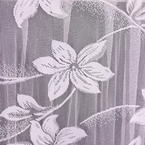 Detailed shot showcasing the fine white floral lace fabric texture for dust cover design.