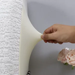 Stretchable headboard cover dustproof protective slipcover for wooden leather beds
