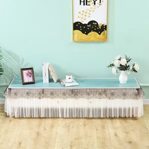 Cubierta de polvo rectangular impermeable para mueble TV mantel de encaje decorativo