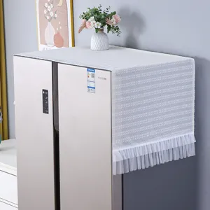 White lace refrigerator dust cover top protector washable home appliance decorative cloth cover