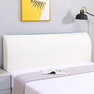 Thickened dustproof headboard cover all-inclusive washable soft bed back protector white