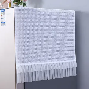 White lace refrigerator cover dustproof washing machine top cloth protective pad for home decoration