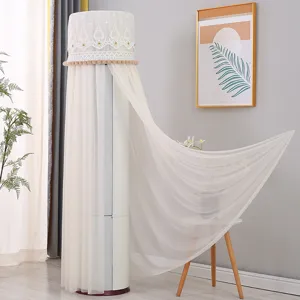 Fodera antipolvere per condizionatore verticale in pizzo bianco elegante decorazione per la casa.
