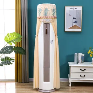 Vertical cylinder air conditioner dust cover lace embroidery protective cover home decor