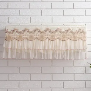 Wall-mounted air conditioner dust cover lace embroidery protective cover for home use