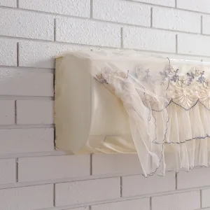 Lace embroidered hanging air conditioner cover 1.5hp dustproof fabric home decor item