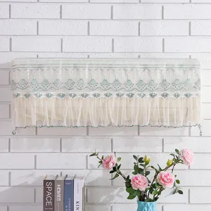 Lace wall mounted air conditioner cover dustproof protective mesh decorative home textile