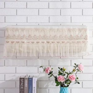 Elegant lace air conditioner dust cover for 1.5 HP indoor units, beautiful home decor fabric.