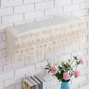 Wall-mounted air conditioner cover decorative lace dust cover for 1.5 HP indoor AC units.