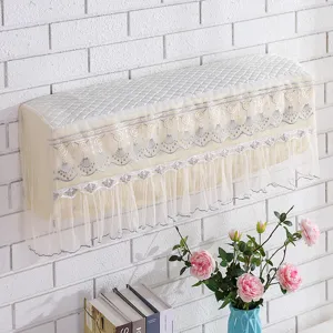 Quilted lace air conditioner dust cover, elegant wall mounted AC protective cover decor
