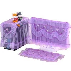 Set kalymmatos skonis ypologisti apo violeta dantela me charitomena eidolia gia othoni.