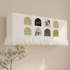 Copertura antipolvere per condizionatore a parete in tessuto con eleganti motivi ad arco geometrici.