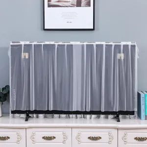 Lace TV dust cover for home living room, modern minimalist white mesh screen protector