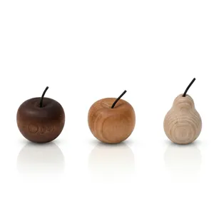 Natuurlijke Houten Essentiële Olie Diffuser Appel Peer Vorm Aroma Diffuser Voor Thuis Kantoor Bureau Auto Geur
