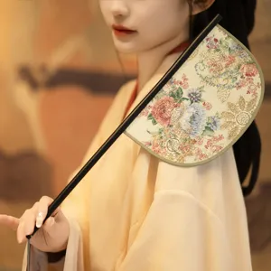 Chinese Klassieke Handwaaier Hanfu Fotografie Dans Requisite Bamboe Vouwwaaier Traditionele Oosterse Stijl Waaier