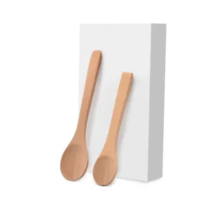 Unlacquered wooden spoon set, natural lotus wood small honey spoons, perfect for daily kitchen use.