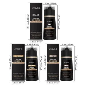 Jaysuing schnelles Haarfärbeshampoo für Männer, Pflanzenextrakt, deckt graues Haar sehr gut ab.