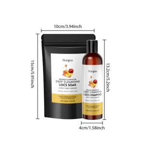 HOEGOA Vinaigre de Cidre Shampoing et Bain Locs, Nettoyage Profond Cheveux 100ml