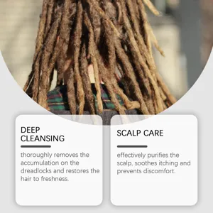 Vue détaillée des bienfaits du nettoyage en profondeur des dreadlocks et des soins du cuir chevelu.